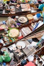 Traditional floating market, Thailand. Royalty Free Stock Photo