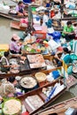 Traditional floating market, Thailand. Royalty Free Stock Photo