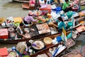 Traditional floating market, Thailand. Royalty Free Stock Photo