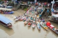 Traditional floating market, Thailand. Royalty Free Stock Photo