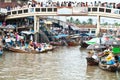 Traditional floating market, Thailand. Royalty Free Stock Photo