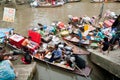 Traditional floating market, Thailand. Royalty Free Stock Photo