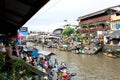 Traditional floating market, Thailand. Royalty Free Stock Photo