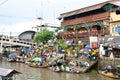 Traditional floating market, Thailand. Royalty Free Stock Photo