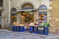 Traditional Florentine Delicatessen, and Greengrocers in Florence, Italy. Royalty Free Stock Photo