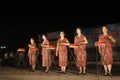 Traditional folk art form -- LeTing drums on a stage, north chin Royalty Free Stock Photo