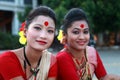 Traditional folk artists from Assam participate in the International folk art festival Royalty Free Stock Photo