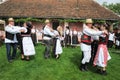 Traditional Folk Celebration with Food, Dance, Popular Stitches in Campia County of Salaj County, Romania on May 29, 2019