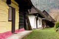 Traditional folk historic wooden houses in Vlkolinec open air museum