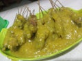 Traditional food from indonesia sate padang