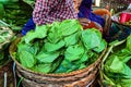 Traditional food market in Heho, Shan State, Myanmar former Burma Royalty Free Stock Photo