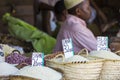 Traditional food market in Zanzibar, Africa. Royalty Free Stock Photo