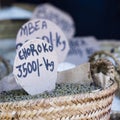 Traditional food market in Zanzibar, Africa. Royalty Free Stock Photo