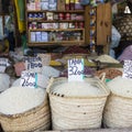 Traditional food market in Zanzibar, Africa. Royalty Free Stock Photo