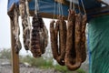 Traditional Food. Sausages For Sale. Chechnya, Russia. Caucasus