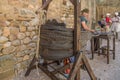 traditional forge bellows wood and leather forging work