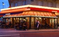 The traditional french brasserie La Cour de Rome located near Saint Lazare railway station, Paris, France Royalty Free Stock Photo