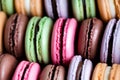 Traditional french colorful macarons