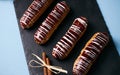 Traditional French desserts eclairs