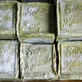 Traditional french Marseille`s soap Royalty Free Stock Photo