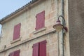 Traditional french window shutters Royalty Free Stock Photo