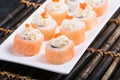 Traditional fresh japanese sushi Royalty Free Stock Photo