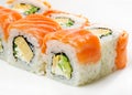 Traditional fresh japanese sushi rolls Royalty Free Stock Photo