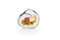 Traditional fresh japanese sushi on white background. Royalty Free Stock Photo