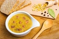 Traditional fresh pea soup Royalty Free Stock Photo