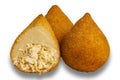 Traditional fried coxinha isolated on white background Royalty Free Stock Photo