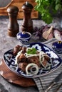 Traditional fried pork marinated with onions