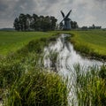 Traditional Frisian Windmill Royalty Free Stock Photo