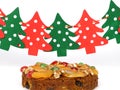 traditional fruitcake with fruits and nuts Royalty Free Stock Photo