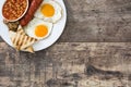 Traditional full English breakfast Royalty Free Stock Photo