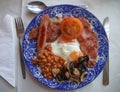 Traditional Full English Breakfast on the plate.