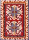 Traditional Geometric Ethnic Orient Antique Carpet Textile