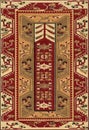 Traditional Geometric Ethnic Orient Antique Carpet Textile