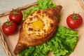 Traditional Georgian dish of cheese-filled bread