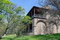 Traditional Georgian historic stone house in garden Royalty Free Stock Photo