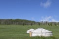 Traditional ger in the Orkhon valley in Mongolia Royalty Free Stock Photo