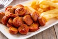 Traditional German currywurst Royalty Free Stock Photo