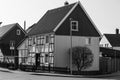 Traditional german half-timbered house in Sprockhovel, North Rhine-Westphalia, Germany