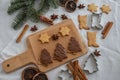 Traditional German home made Christmas Cookies Royalty Free Stock Photo