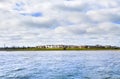 Traditional German Houses along Rhine river in Dusseldorf Royalty Free Stock Photo