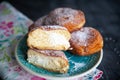 Traditional German Krapfen, Berliner or donuts Royalty Free Stock Photo