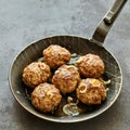 Traditional german recipe of meatballs Royalty Free Stock Photo