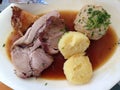 Roast Pork with Two Types of Dumplings