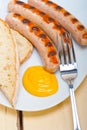 Traditional German wurstel sausages Royalty Free Stock Photo