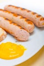 Traditional German wurstel sausages Royalty Free Stock Photo