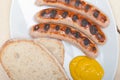 Traditional German wurstel sausages Royalty Free Stock Photo